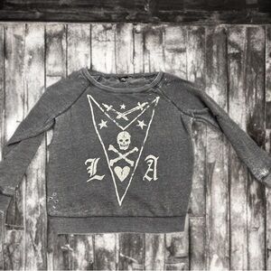 Torrid gray distressed sweatshirt size 0